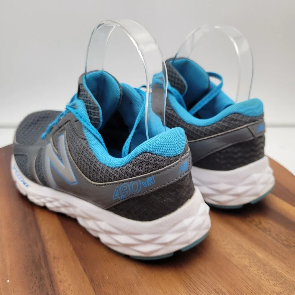 New Balance 490v3 Running Shoes‎ Womens Size 7 Athletic Blue White Sneakers